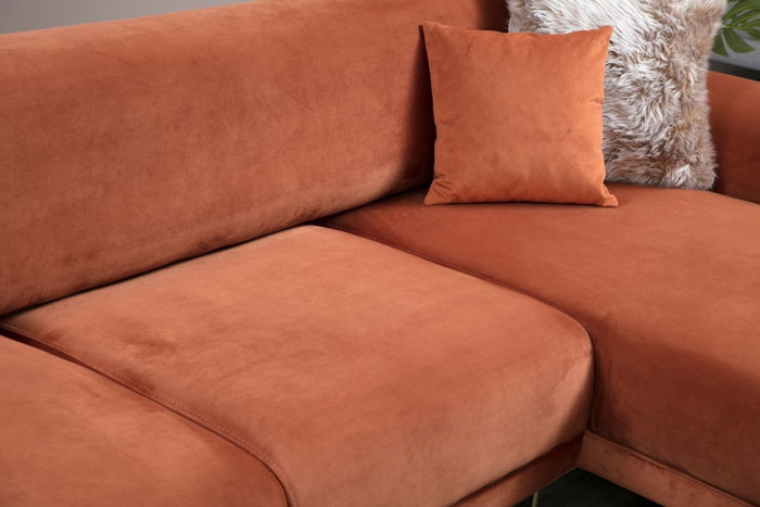 Atelier Del Sofa Sofá-Cama de Esquina Color Canela